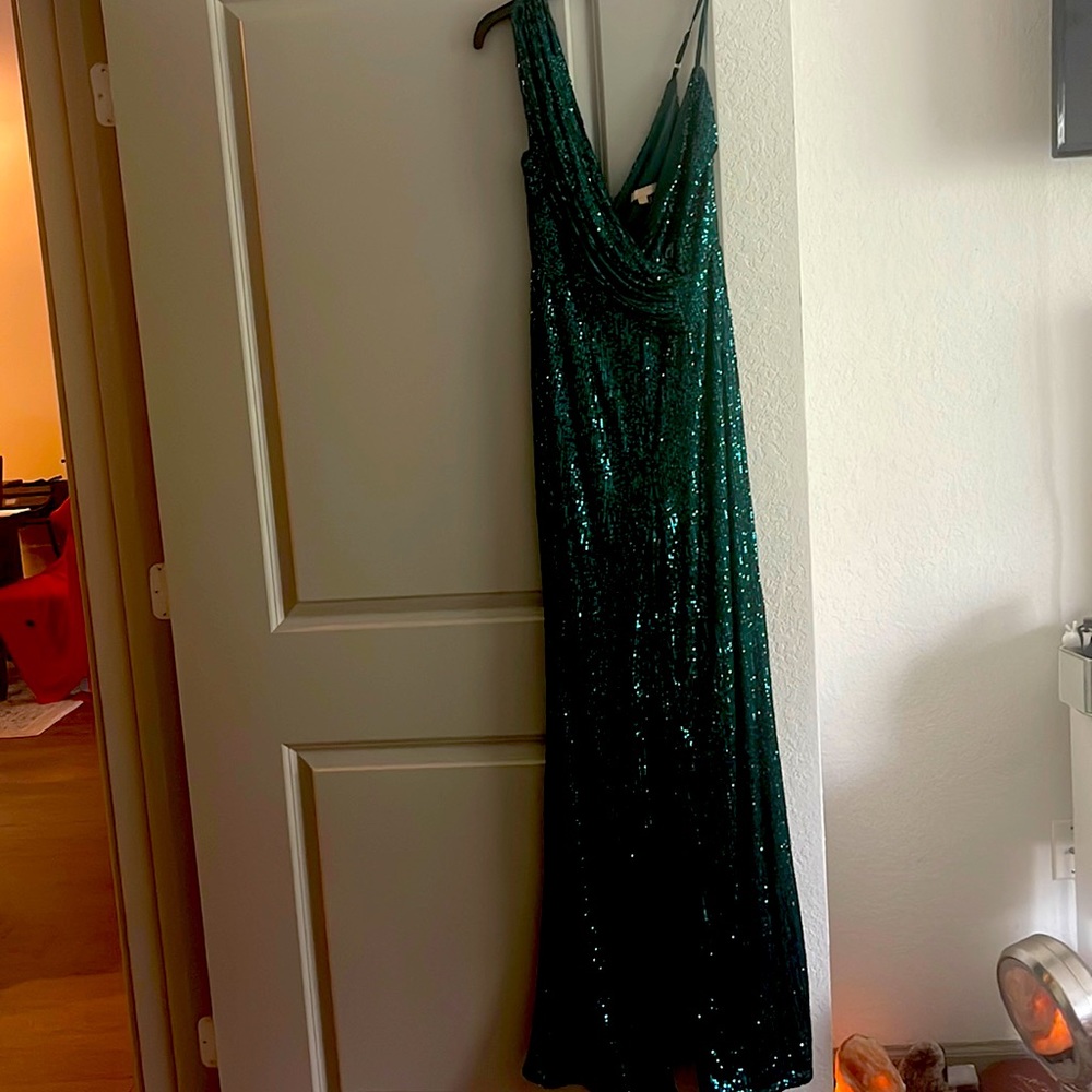 Green Sequence Jumpsuit size M